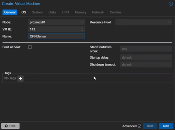 Create a New Virtual Machine in proxmox ve 8.x