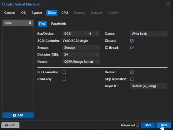 VM name in proxmox ve